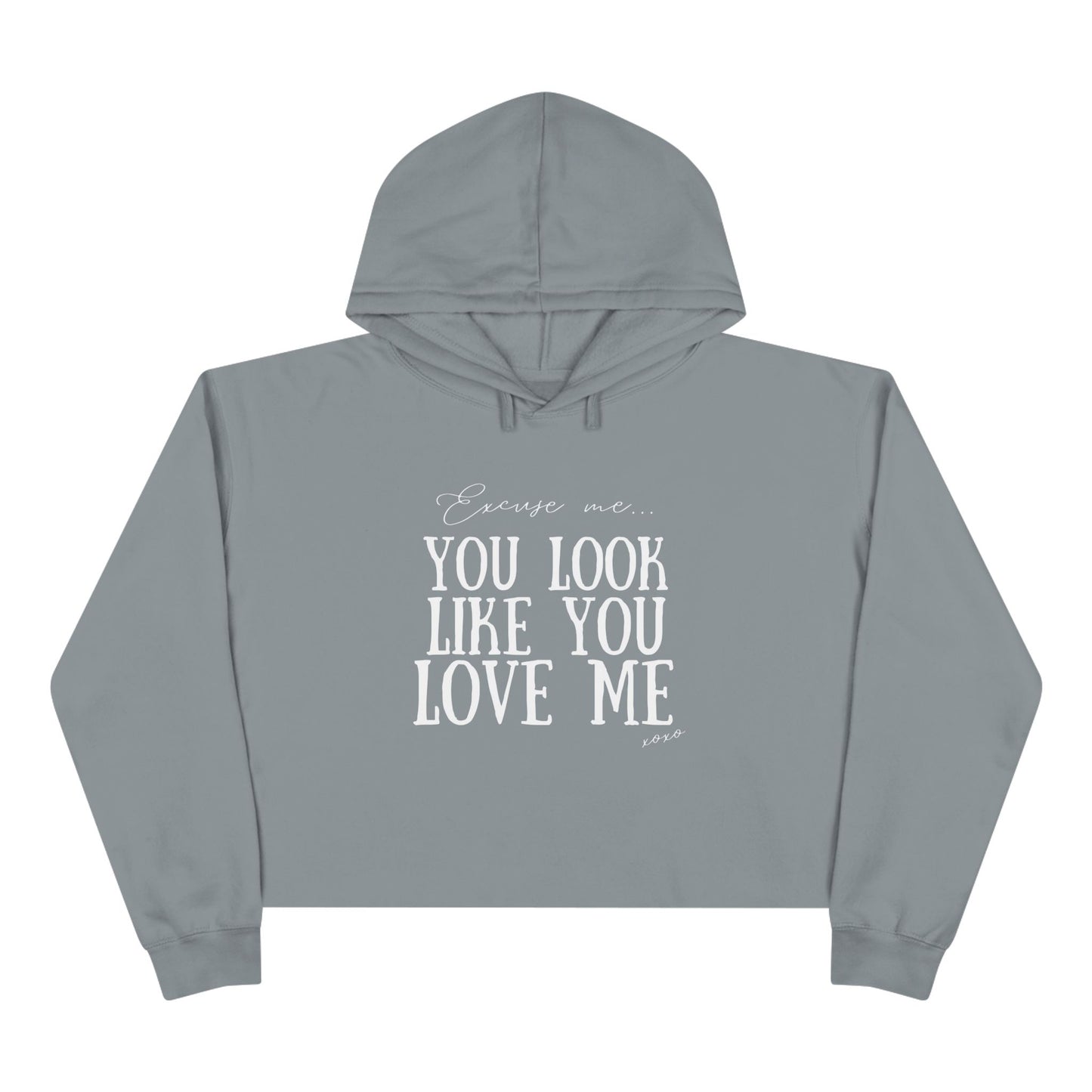 Like you love me Crop Hoodie