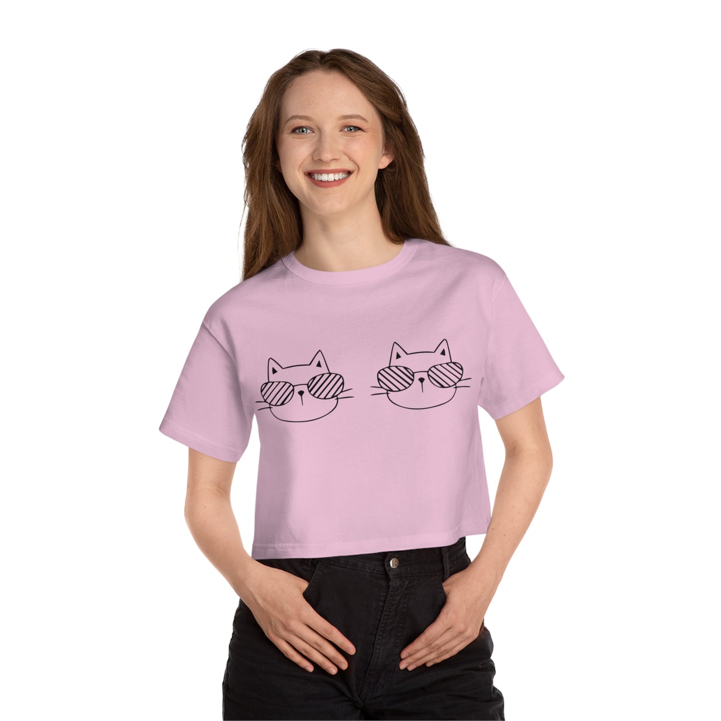 "Show me your Kitties" Champion Women's Cropped T-Shirt