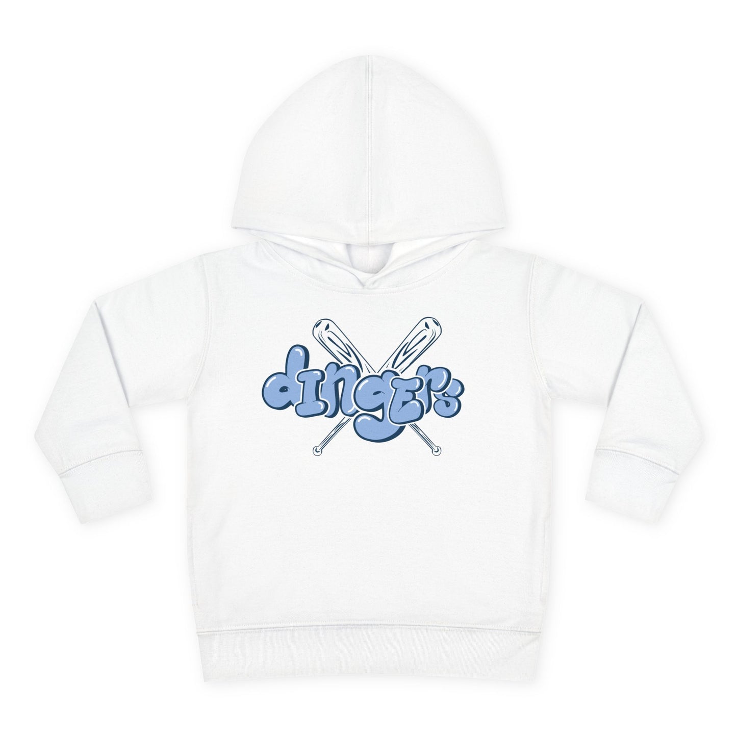 Fun "Dinger" Toddler Pullover Fleece Hoodie - Cozy & Playful