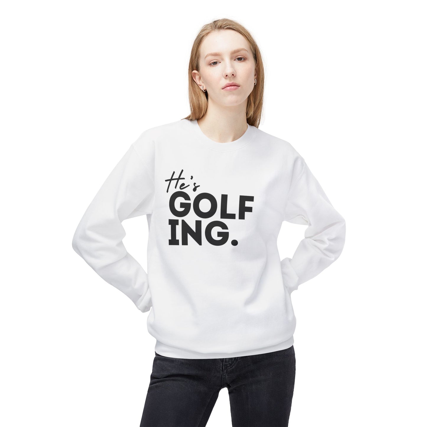 He's GOLFING Unisex Crewneck