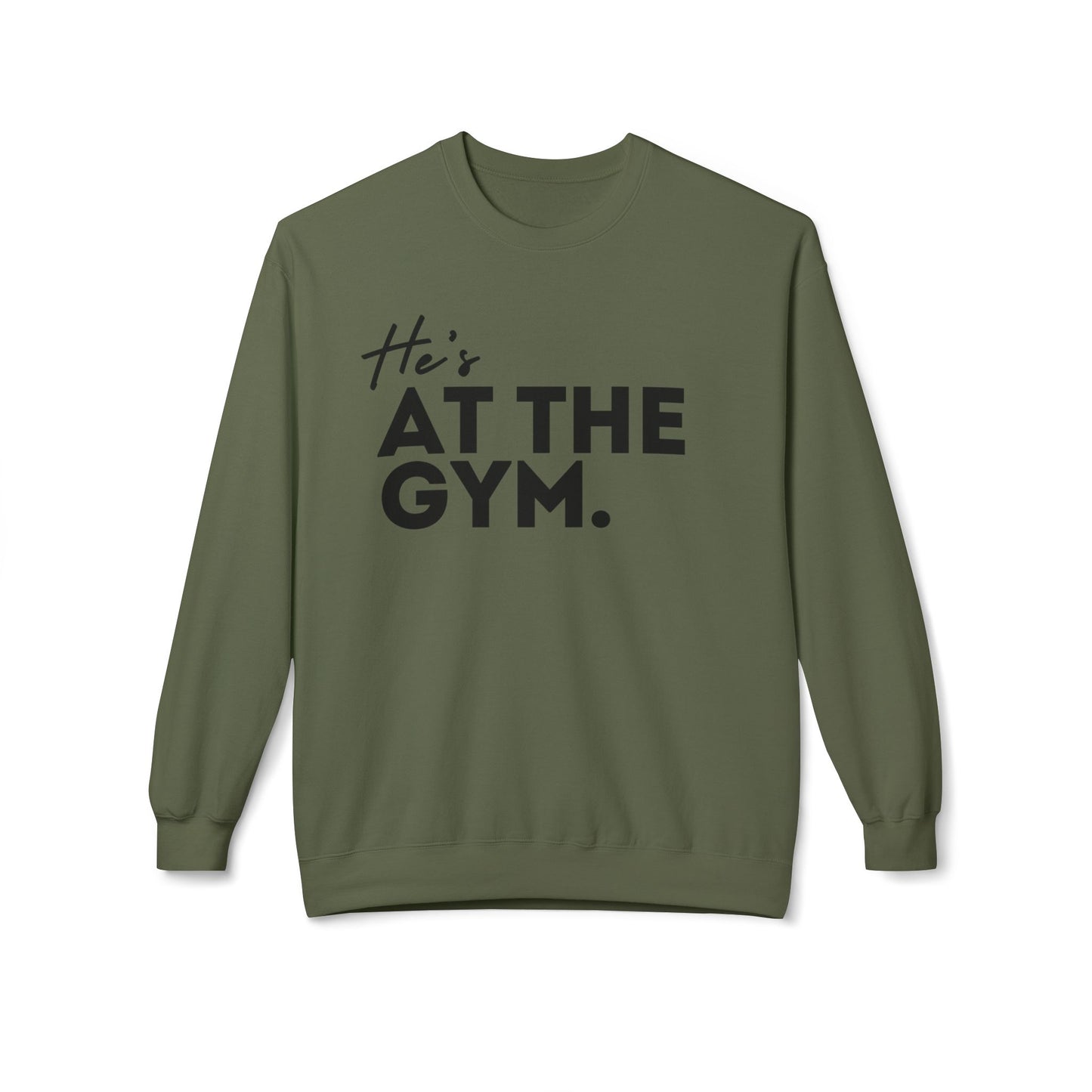 He's AT THE GYM.