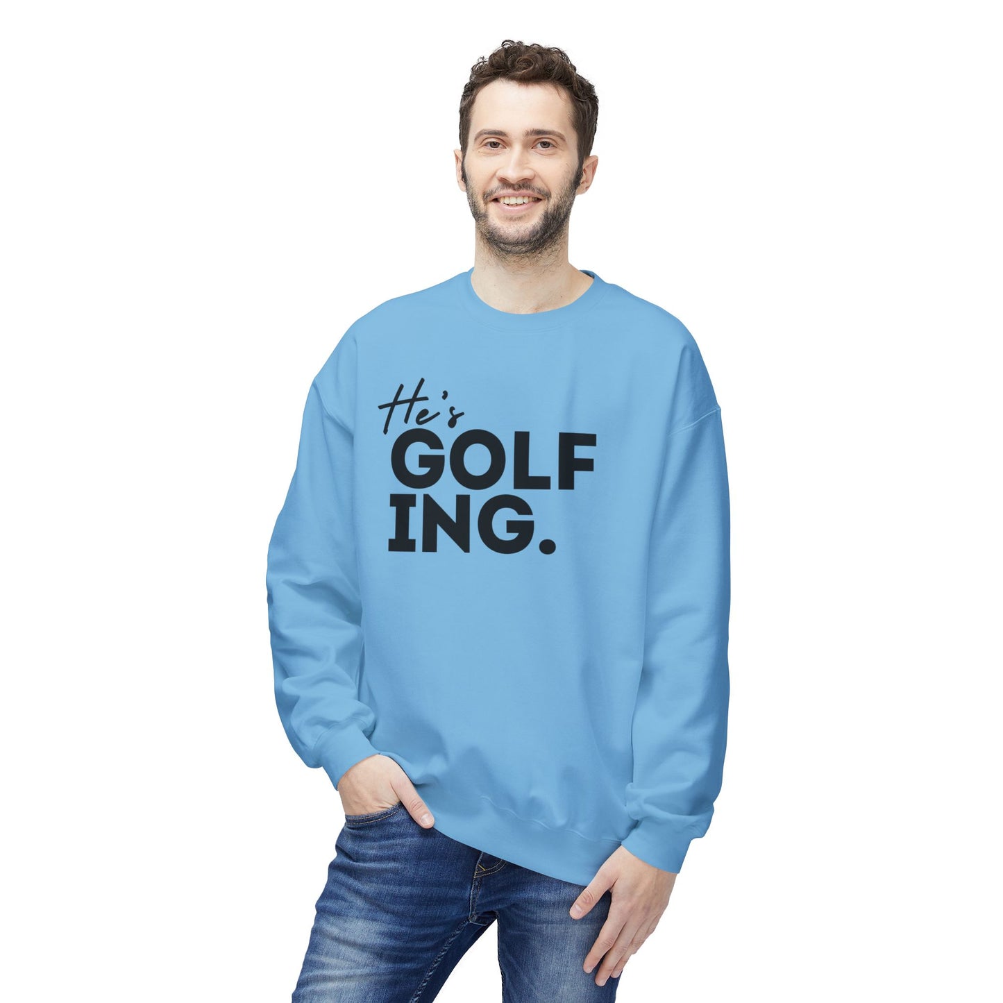 He's GOLFING Unisex Crewneck