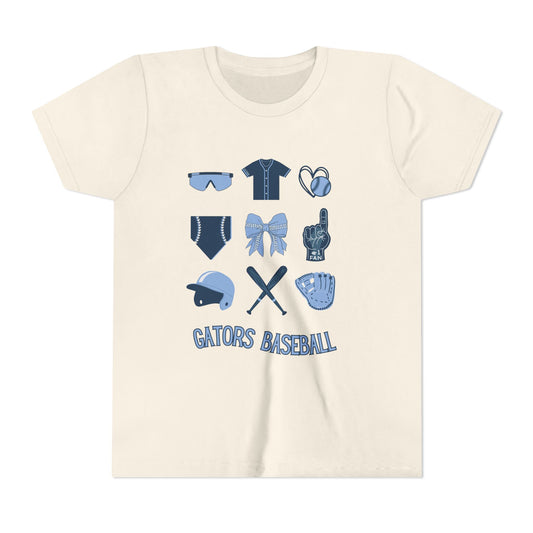 Gators Baseball Fan's Youth Short Sleeve Tee