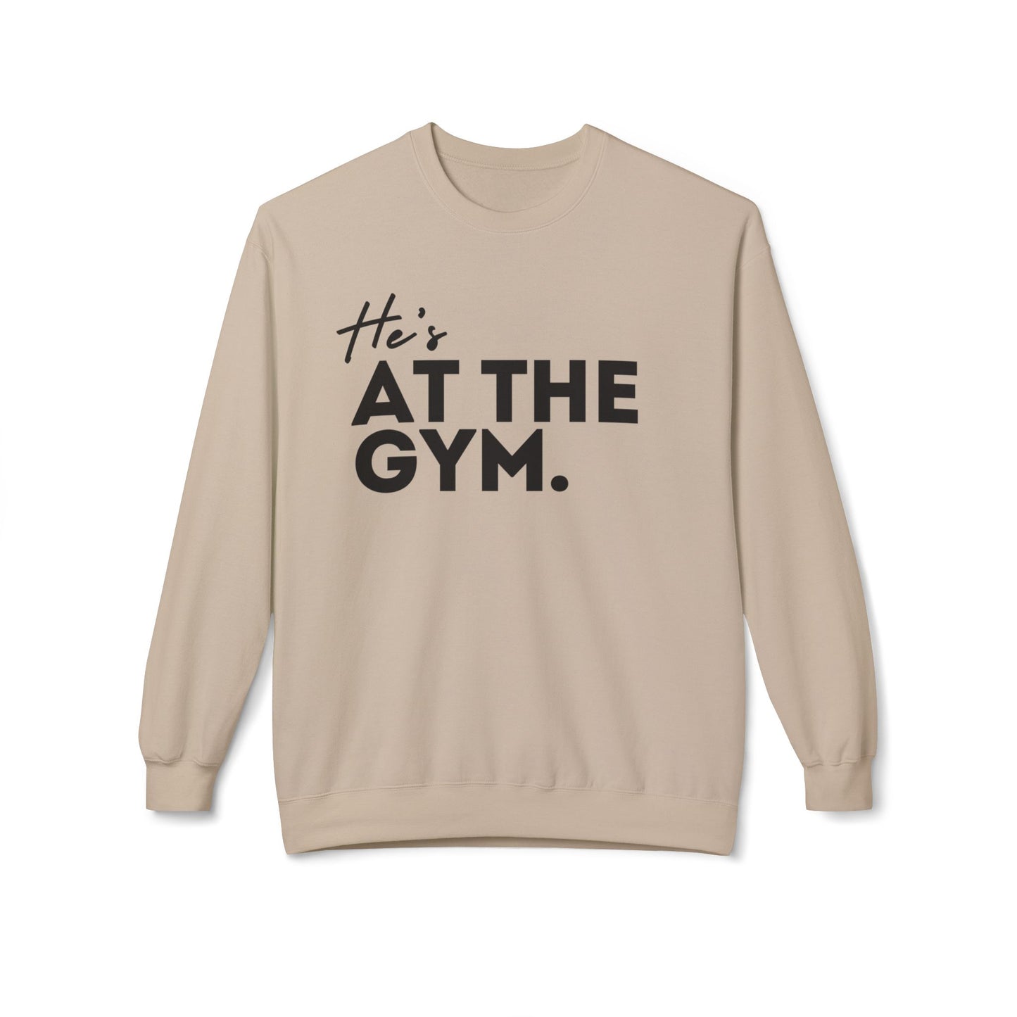 He's AT THE GYM.