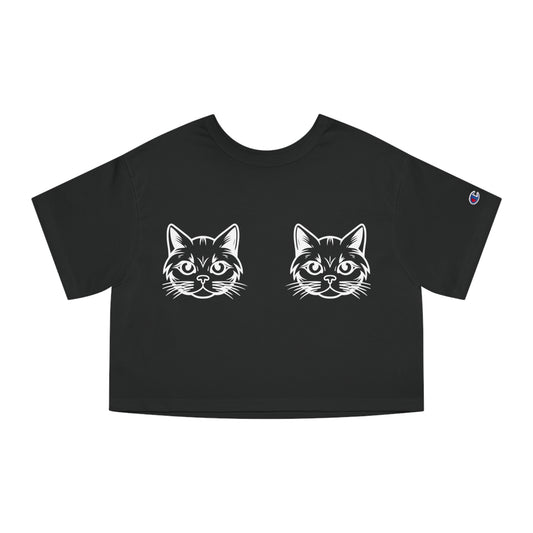 "Show me your Kitties" Champion Women's Cropped T-Shirt