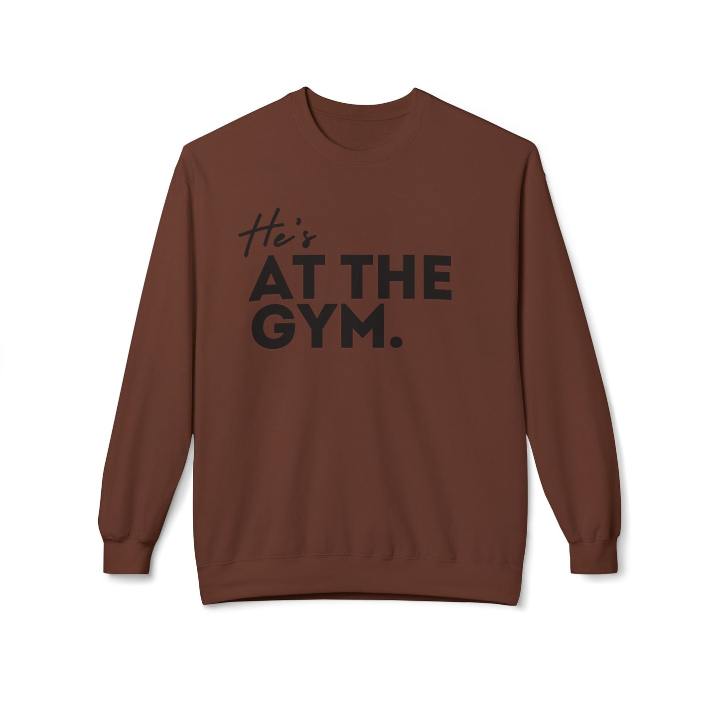 He's AT THE GYM.