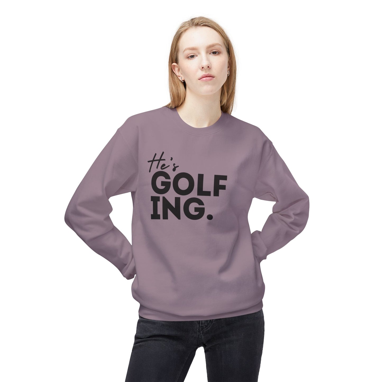 He's GOLFING Unisex Crewneck