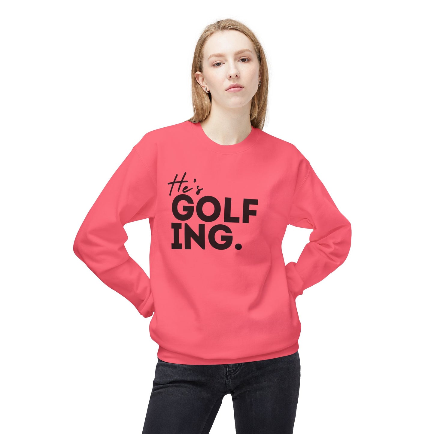 He's GOLFING Unisex Crewneck