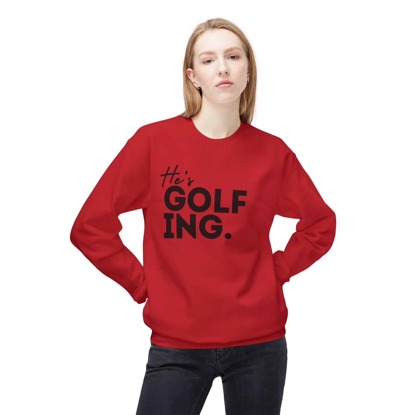 He's GOLFING Unisex Crewneck