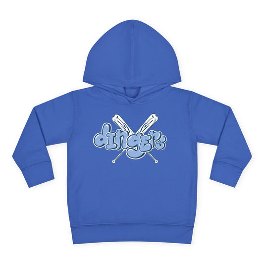 Fun "Dinger" Toddler Pullover Fleece Hoodie - Cozy & Playful